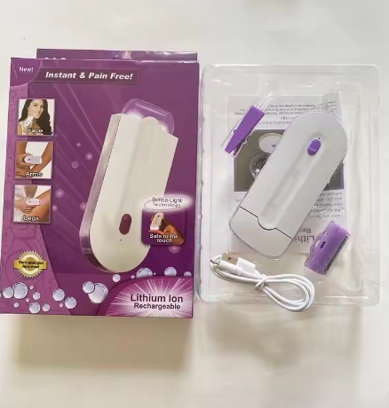 2 in 1 Electric Women Trimmer USB Rechargeable Induction Light Female Hair Remover Painless Shave Mini Shaver Body Face Shaver