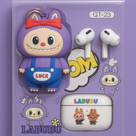 product image0 product image1 Labubu GT-23 Wireless Earbuds With Cute Cartoon Toy