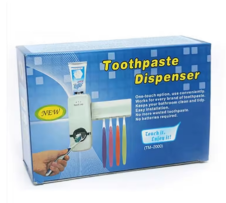 Bathroom Automatic Toothpaste Holder Dispenser Wall Mount Dust-pro