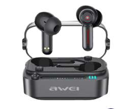 Awei T58 ANC V5.3 Wireless Bluetooth Earphones With RGB Light