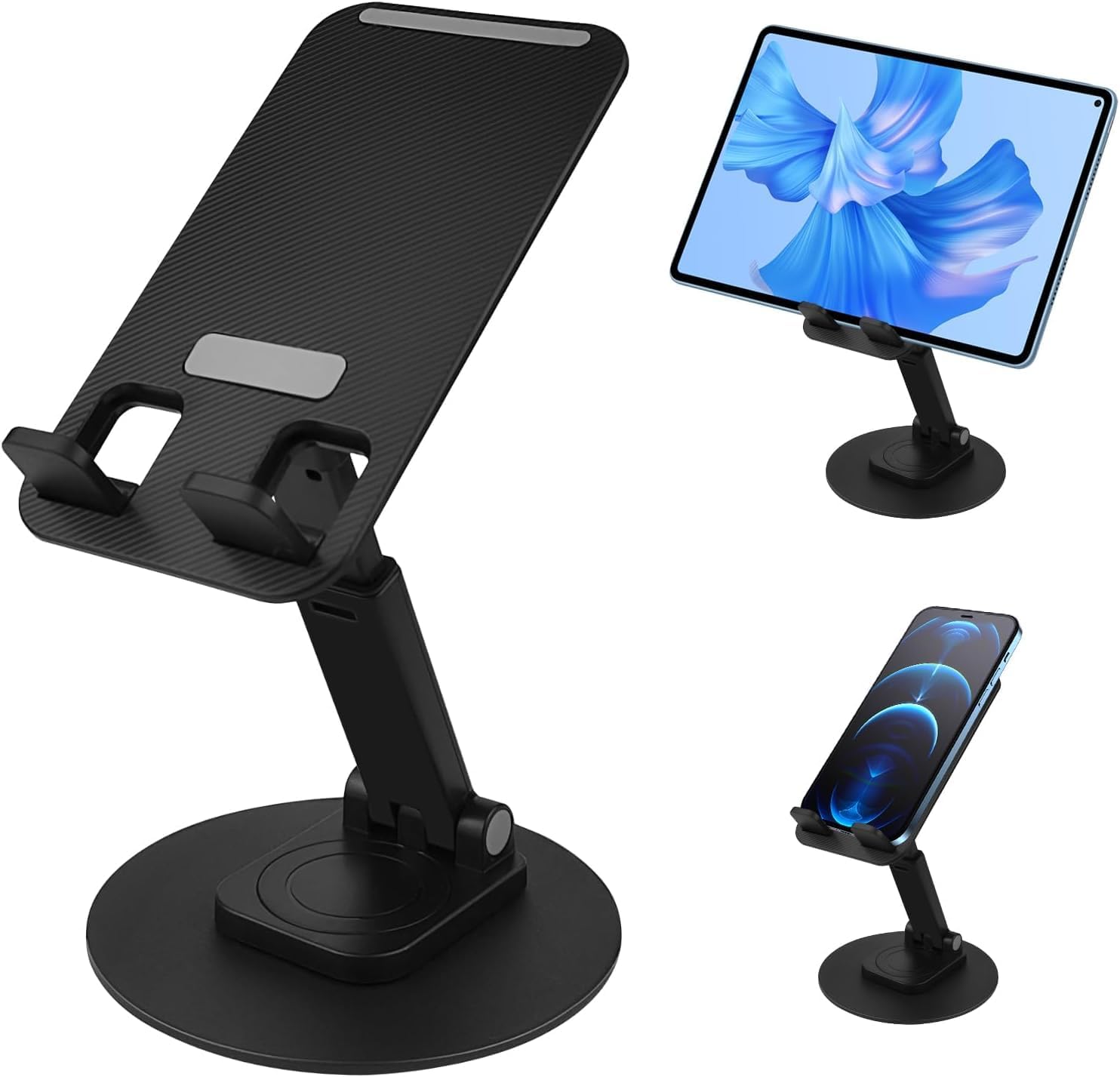 Adjustable & Foldable Phone/Tablet Holder | 360 Degree Metal Mobile Stand