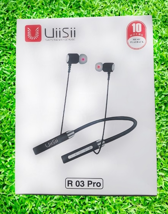 UiiSii R03 Pro Wireless Bluetooth Neckband Heavy Bass