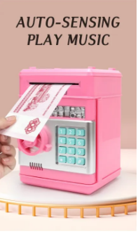 Electronic Piggy Bank Safe Box Money Boxes For Children Digital Coins Cash Saving Safe Deposit Mini ATM Machine Kids