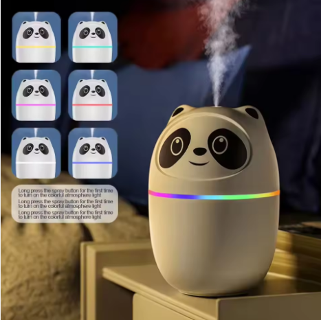 Cute Cartoon Panda Easy to Clean 30ml/h Cool Nano Mist Spray Personal Portable Mini Air Humidifier for Bedroom Travel CarOffice