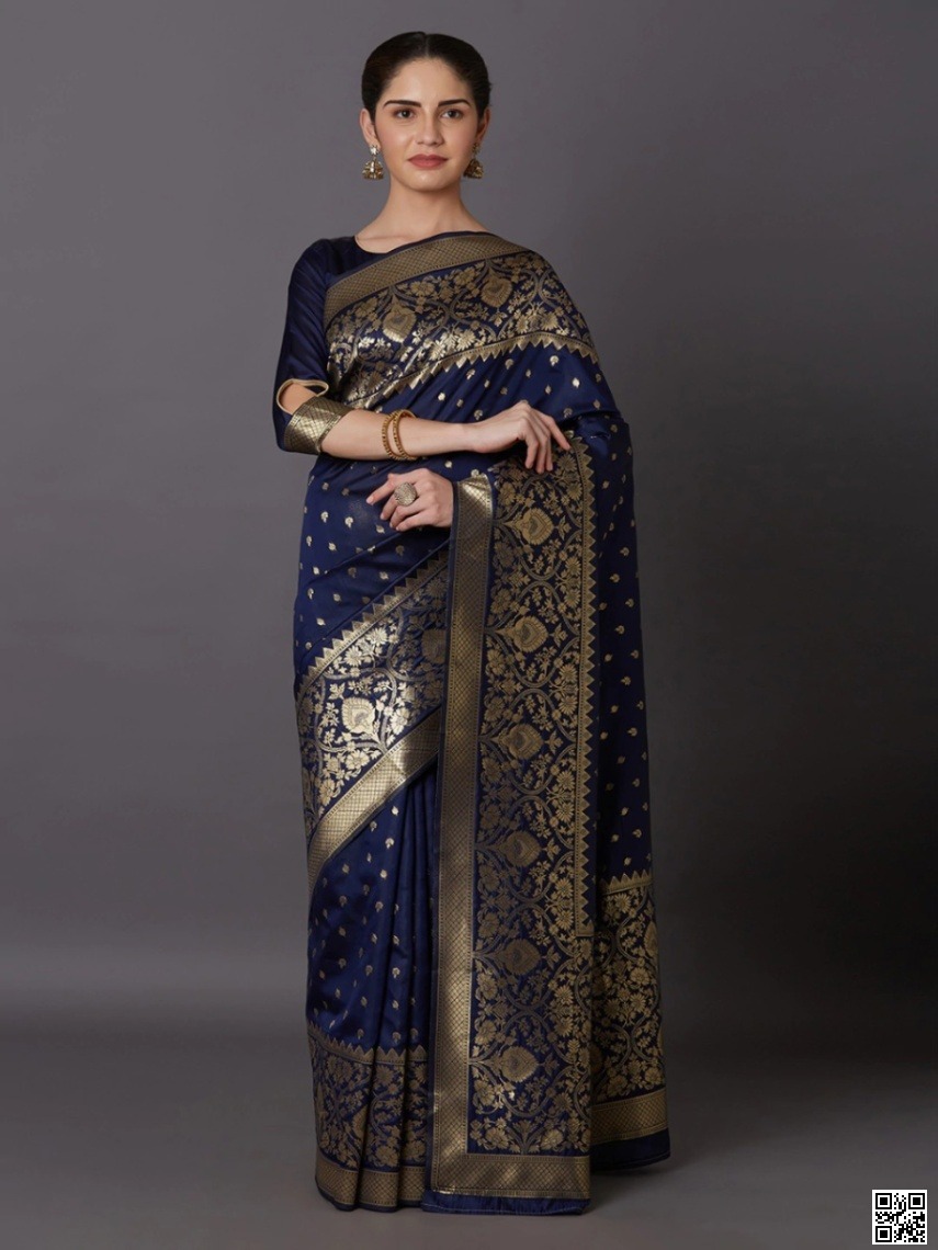 Product - Latest & Exclusive Luxury Stylish Glorious Design Saree With Gorgeous Blouse Piece For Woman