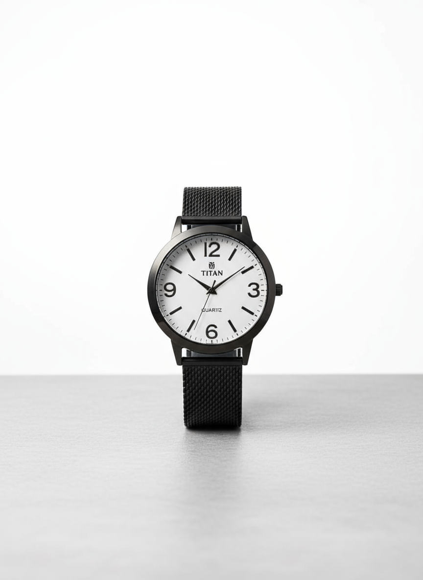 Minimalist analog wristwatch with a clean, modern design watch