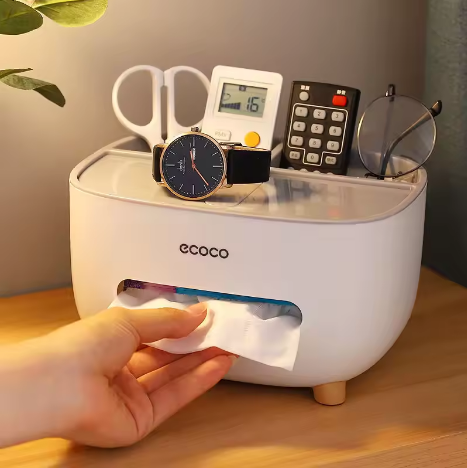 Home Table Organizer Remote Control Storage Box Toilet Paper Holder for Tissue