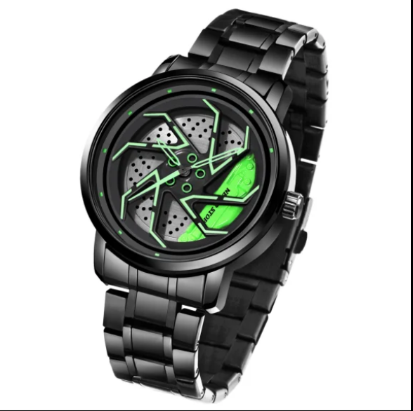 Men’s Quartz Wheel Watch Wheel Rotating Quartz Watch Waterproof Men's Watch