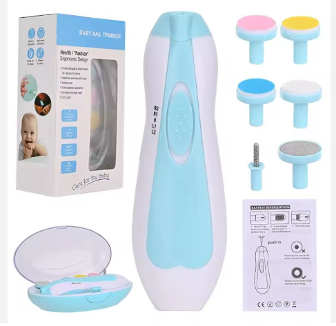 For Newborn Infant Baby Nail Trimmer Electric Baby Nail Clippers Safe Baby Nail File Kit Manicure Set Trim Polish Grooming Kit