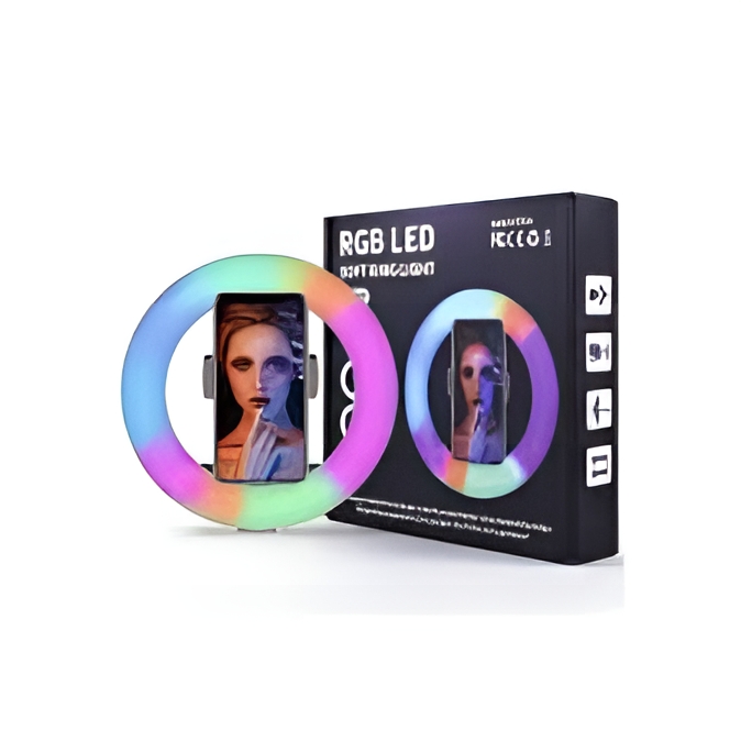 MJ33 RGB LED SOFT RING LIGHT + PHONE HOLDER