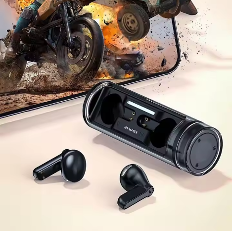 Awei TWS Wireless T77 Earbuds Low Latency Headset With Call Noise Cancelling Lightweight Comfort Fit