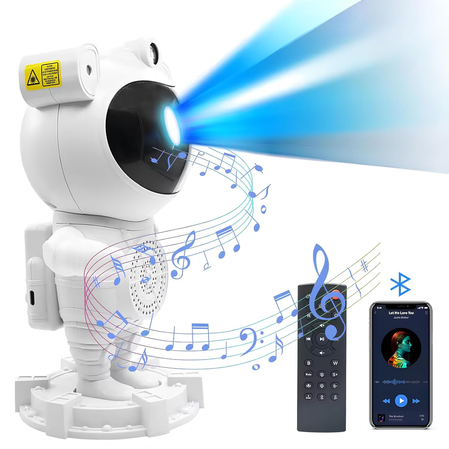 COREGENIX Newly Launched Astronaut Wireless 5W Bluetooth Speaker with Galaxy Projector & 8Hrs Playtime, HD Surround Sound, Also Support Pen Drive, SD Card, AUX, FM & Call Function for Android & iOS
